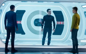 Star Trek Into Darkness: Zachary Quinto (Spock), Benedict Cumberbatch (Khan), Chris Pine (James T. Kirk)